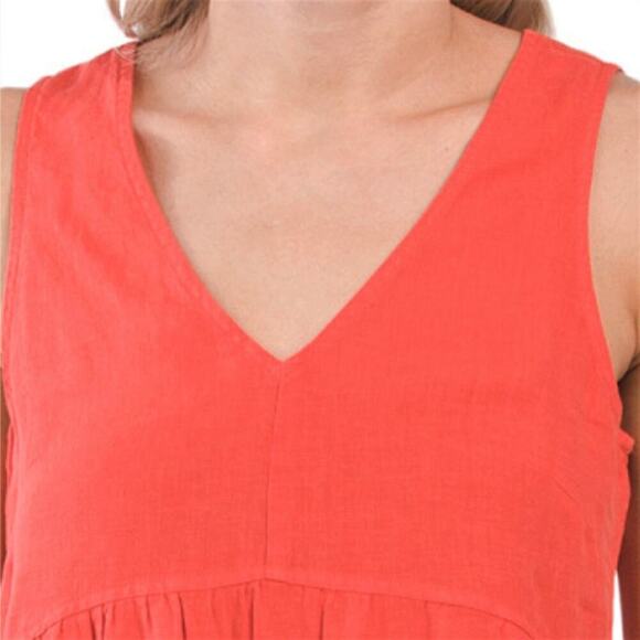 NWT Cynthia Rowley Women's V-neck Tiered Ruffle Linen Mini Dress - Picture 3 of 7